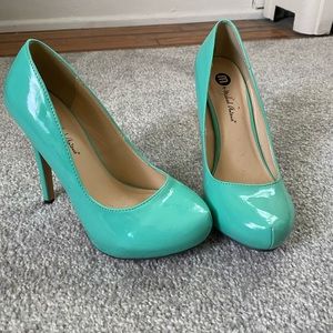 Tiffany blue pumps-size 6- PROM/ WEDDING
